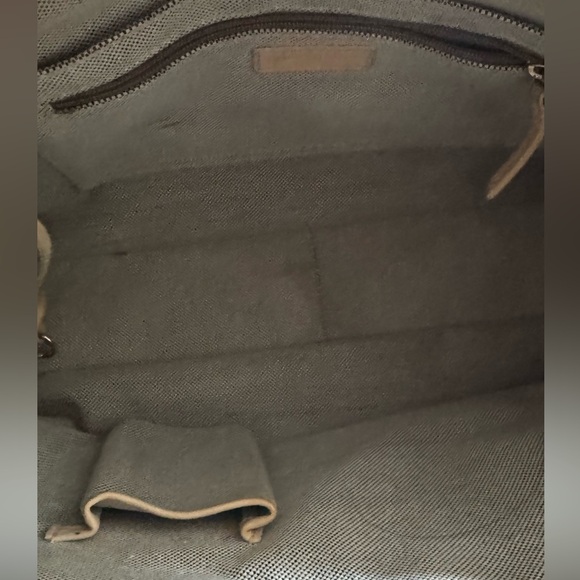 EUC Dooney & Bourke Signature Satchel Tote  Tan Canvas w/ Leather Trim - Picture 9 of 12